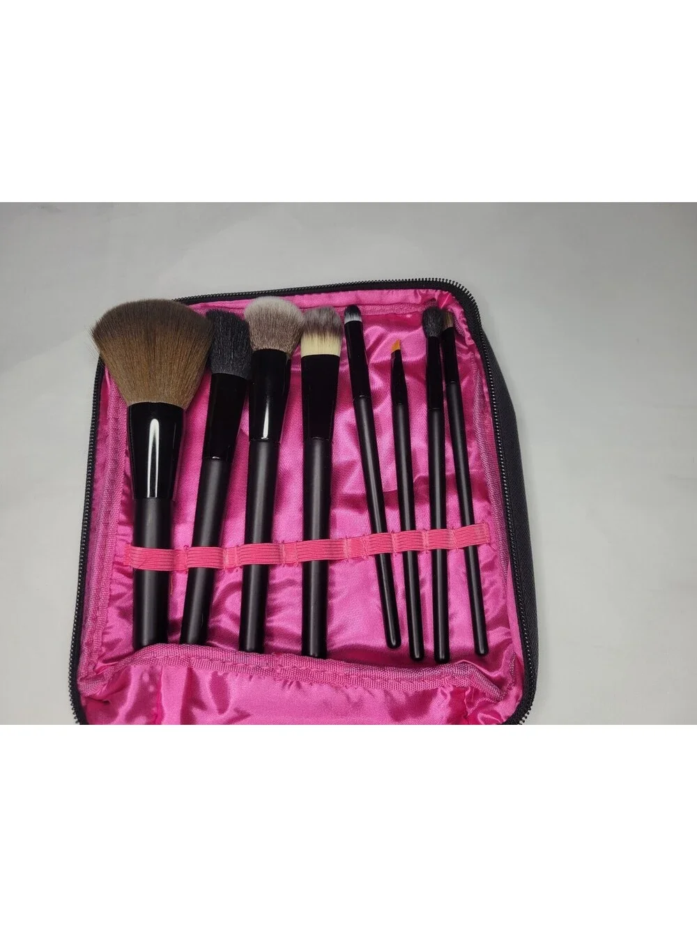 8pc Makeup Brush Set with faux leather Travel Carry Pouch by Macy's